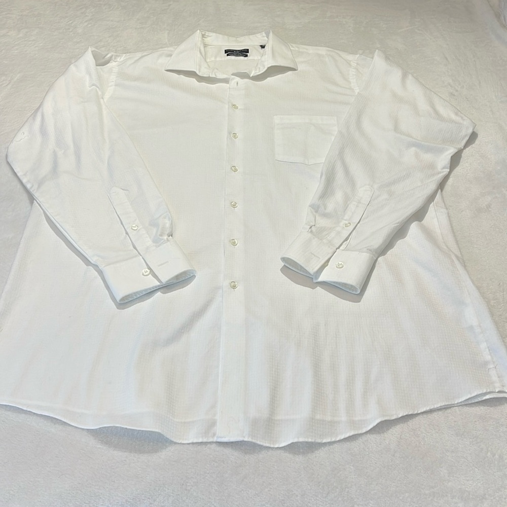 SHAQUILLE ONEAL WHITE MENS SIZE XL 18 36/37 BUTTON DOWN SHIRT